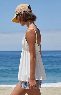 John Galt White Edith Tank Top