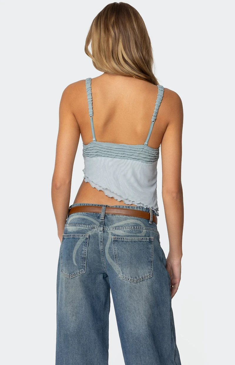 Edikted Ruffled Asymmetric Tank Top