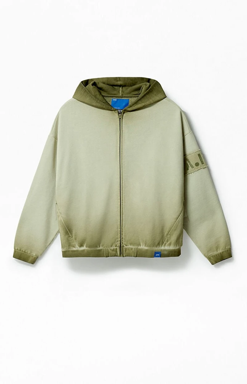 A.R.C. Green Vintage Wash Heavyweight Full Zip Hoodie