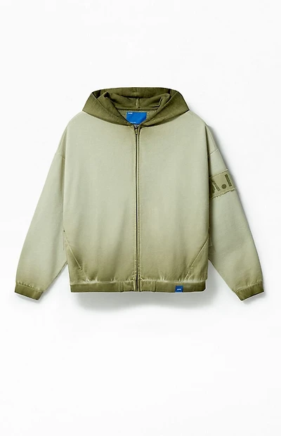 A.R.C. Green Vintage Wash Heavyweight Full Zip Hoodie