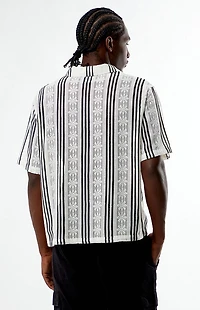 Pacsun Striped Textured Oversized Resort Camp Shirt