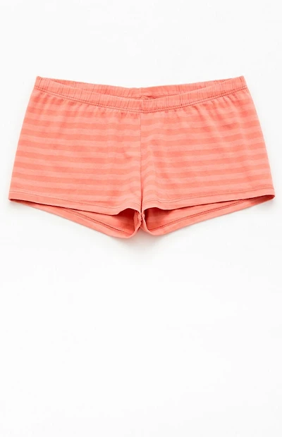 John Galt Coral Striped Boxer Boyshorts
