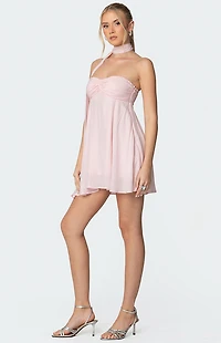 Edikted Pheona Strapless Scarf Mini Dress