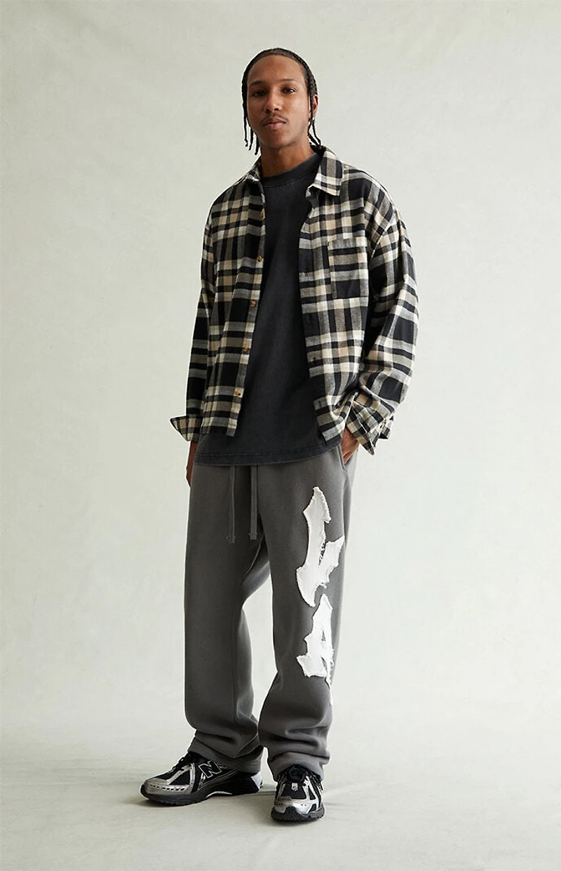 Pacsun LA Applique Fleece Baggy Sweatpants