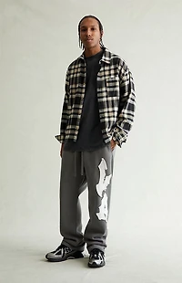 Pacsun LA Applique Fleece Baggy Sweatpants