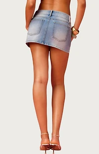 Edikted Barbie Floral Denim Mini Skirt