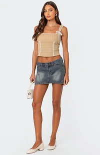 Edikted Textured Bustier Top