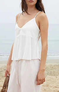 John Galt White Tiffany Tank Top