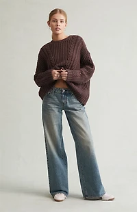 Pacsun Casey Low Rise Baggy Jeans Medium Indigo Tinted