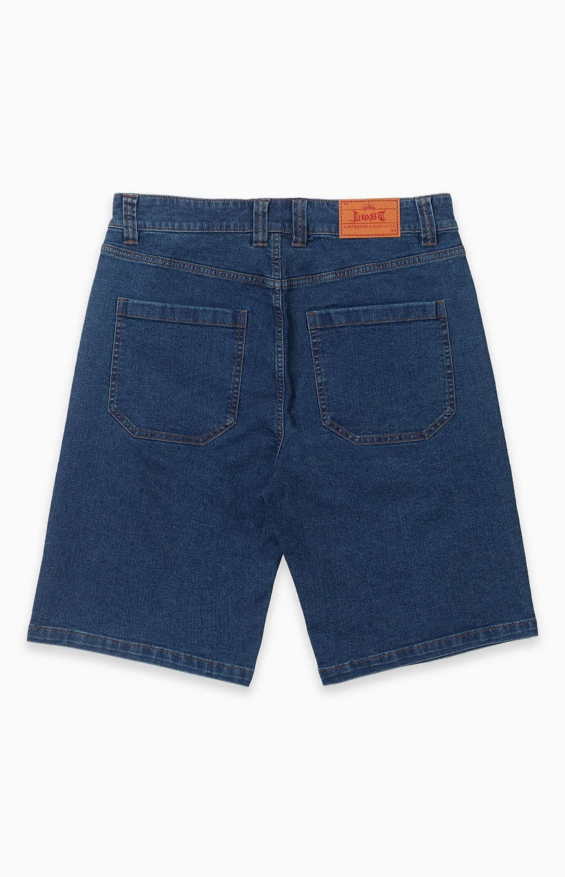 LOST Indigo Wash Slacker Denim Jorts