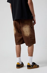 Pacsun Brown Extreme Baggy Denim Shorts