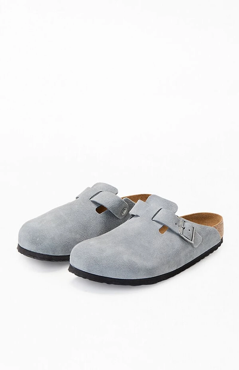Birkenstock Boston Soft Footbed Clog Blue Grey