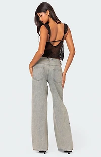 Edikted Jasmine Sheer Lace Top