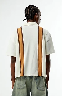 Pacsun Cream Sloan Textured Camp Shirt
