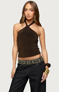 Edikted Katalya Glitter Halter Top