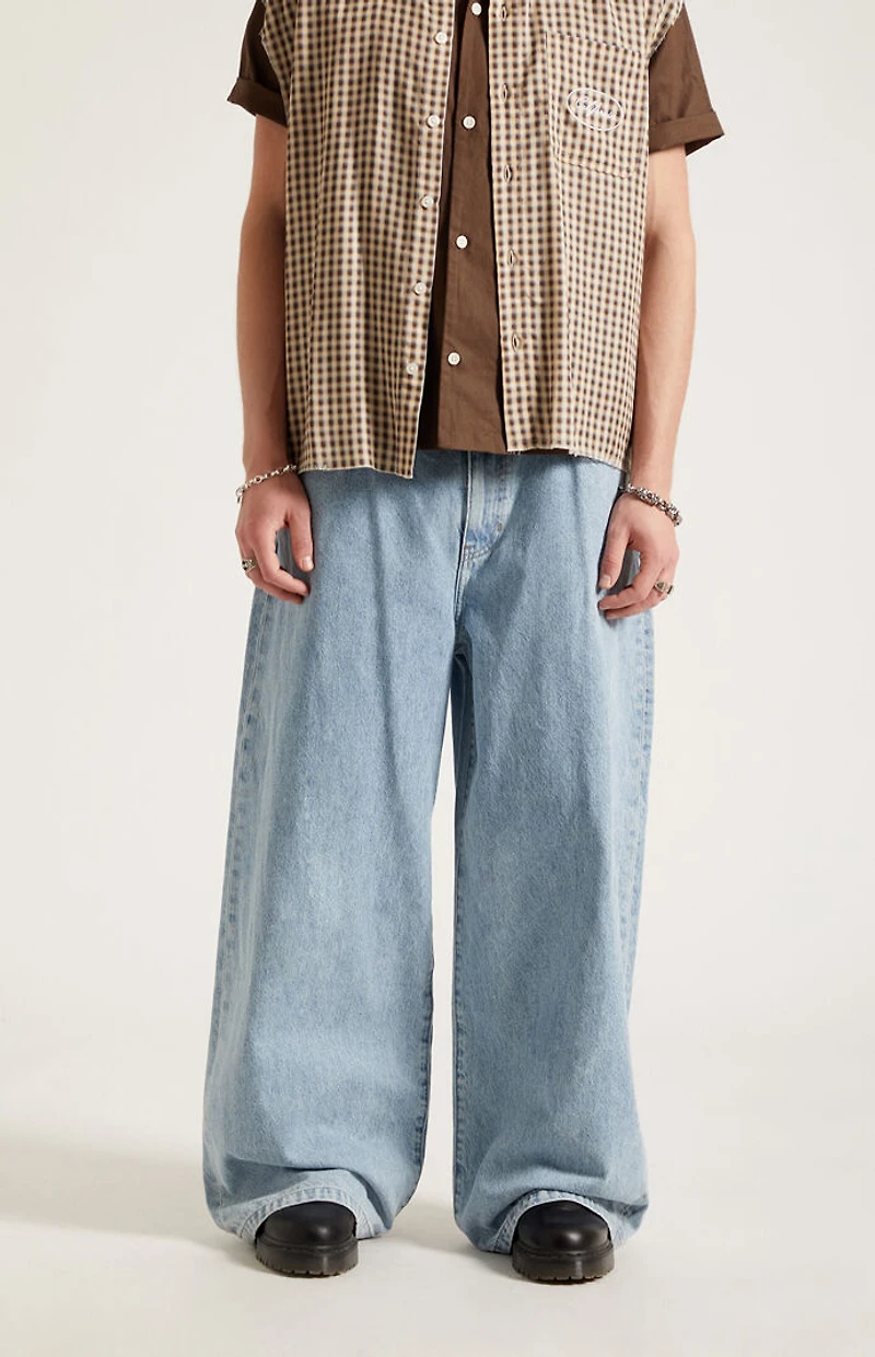 Pacsun Ryder Ultra Baggy Jeans Light Blue