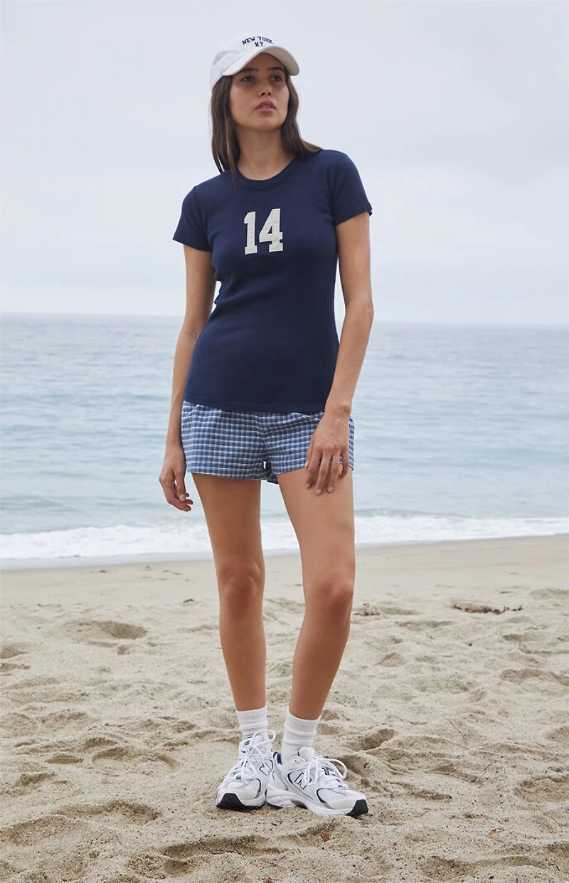 John Galt Blue Hailie 14 Embroidered T-Shirt