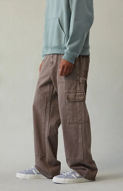 Pacsun Dylan Baggy Jeans Cargo Carpenter Washed Brown