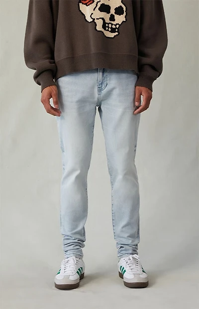 Pacsun Bryce Stacked Skinny Jeans Stretch Light Indigo