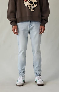 Pacsun Bryce Stacked Skinny Jeans Stretch Light Indigo