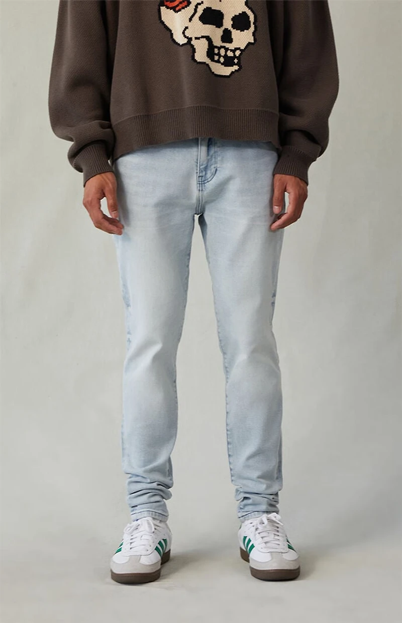 Pacsun Bryce Stacked Skinny Jeans Stretch Light Indigo