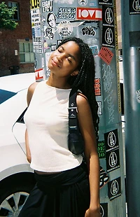 John Galt White Sweater Tank Top