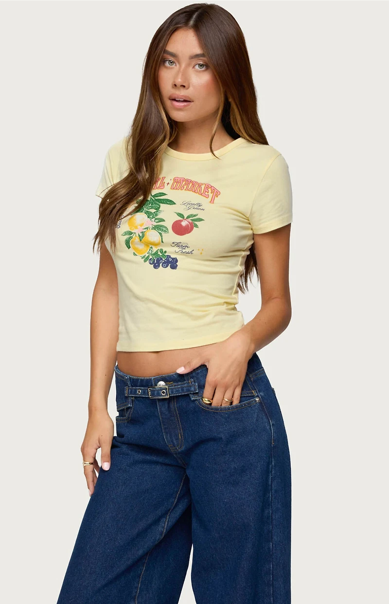 Edikted Local Market Graphic T-Shirt