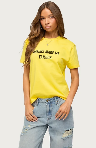 Edikted Haters Make Me Famous T-Shirt