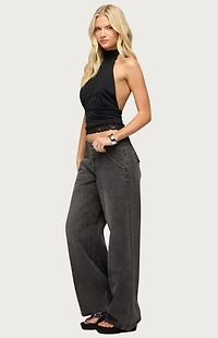 Edikted Meredith Low Rise Wide Leg Jeans