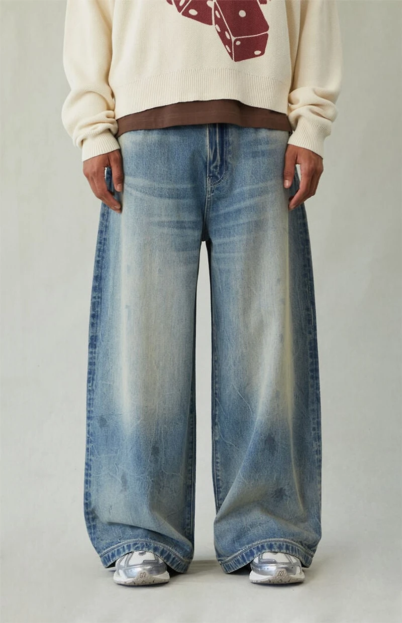 Pacsun Ryder Ultra Baggy Jeans Medium Blue Tint