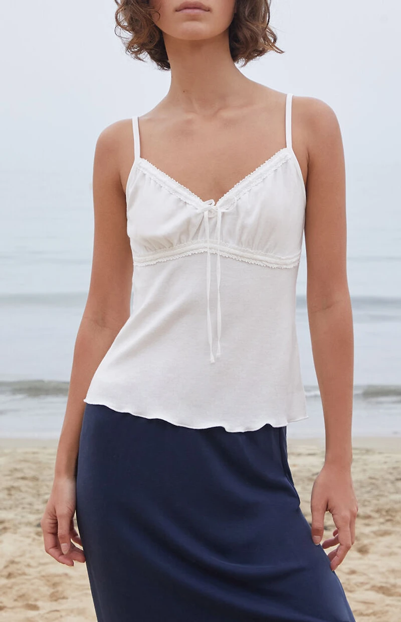 John Galt White Arden Tank Top