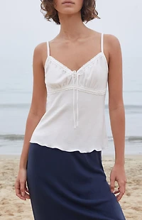 John Galt White Arden Tank Top