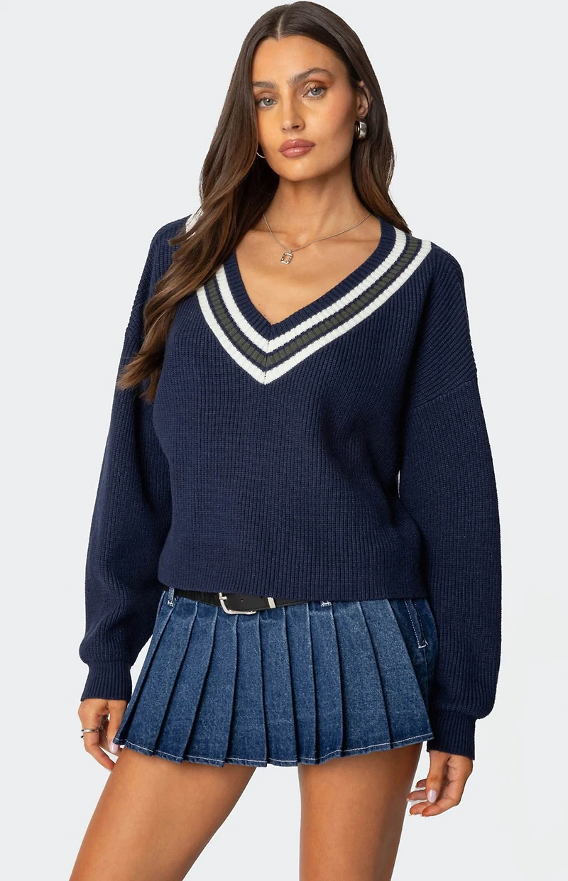 Edikted Lauryl V Neck Sweater
