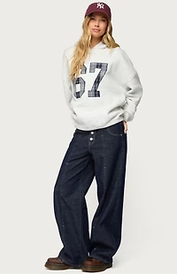 Edikted Gali Plaid 67 Oversized Hoodie