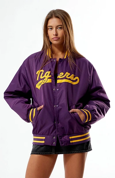 HYPE & VICE LSU Tigers A-Game Varsity Bomber Jacket