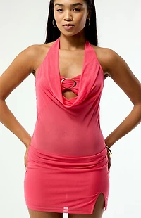Third Charm Kaya Mesh Hardware Bustier Mini Dress