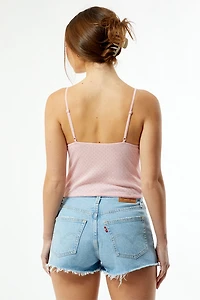 Levi's 501 Light Blue Frayed Denim Shorts