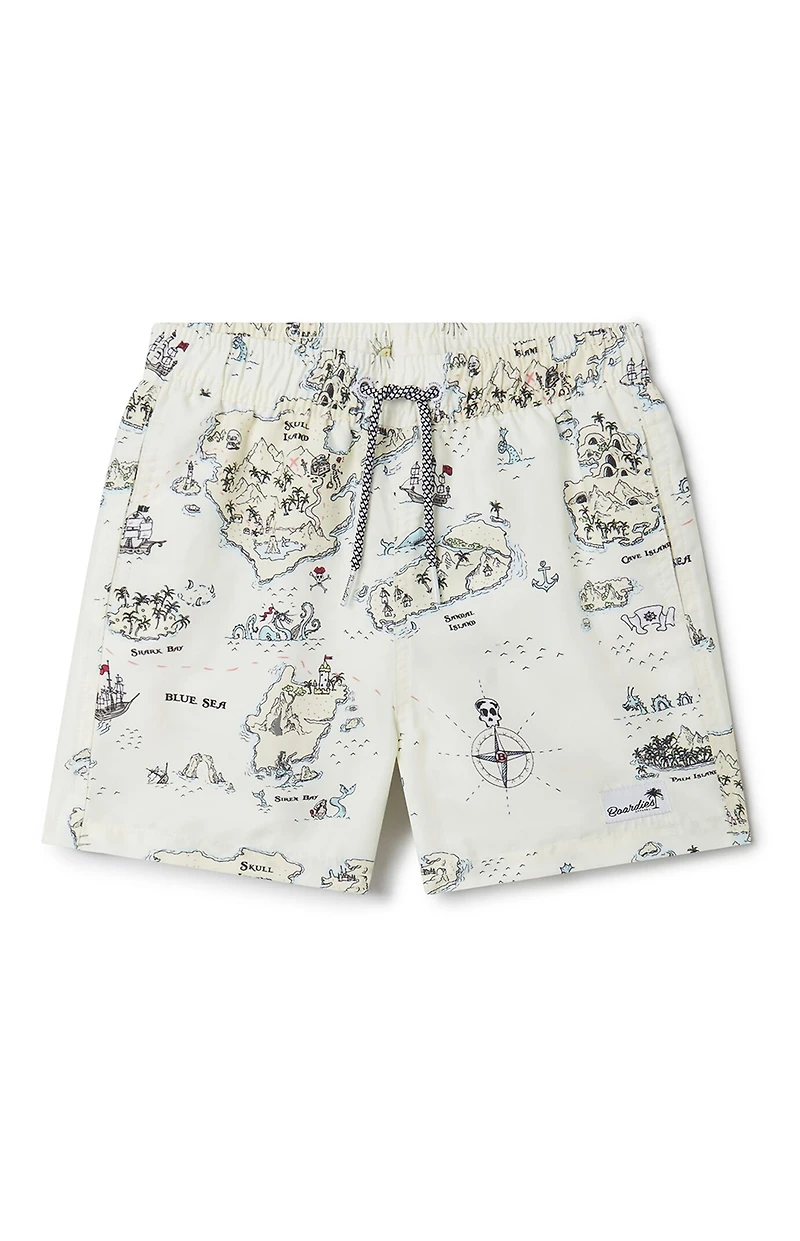 Boardies Kids Treasure Map 5.5" Swim Trunks
