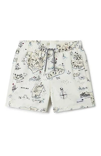 Boardies Kids Treasure Map 5.5" Swim Trunks