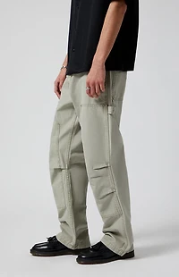 Pacsun Olive Reinforced Knee Panels Baggy Carpenter Pants