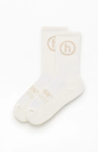 Hidden NY Cream Classic Crew Socks