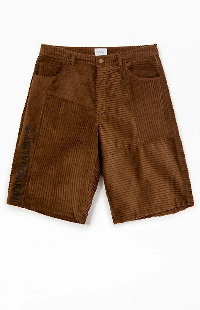 INDIVIDUALIST Brown Big Boy Corduroy Baggy Shorts