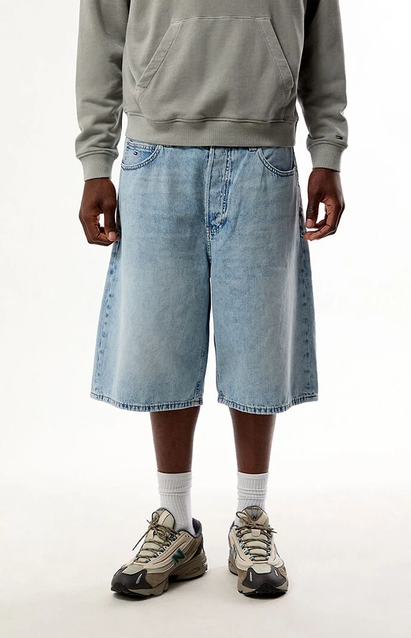 Tommy Jeans Theo Medium Blue Baggy Shorts