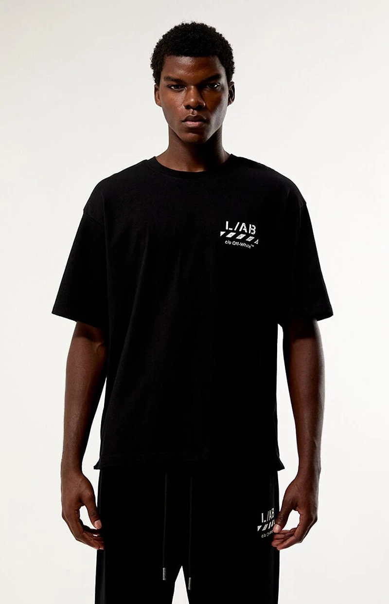L/AB c/o Off-White Diagonal Oversized T-Shirt