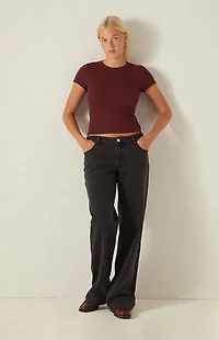 Your Favorite Marci Waffle Knit Crew Neck T-Shirt