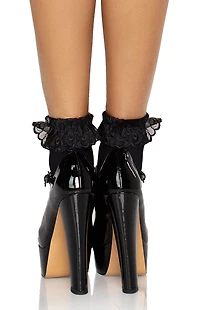 Leg Avenue Costume Diem Lace Ruffle Anklet Socks