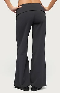 Edikted Petite Wide Leg Fold Over Pants