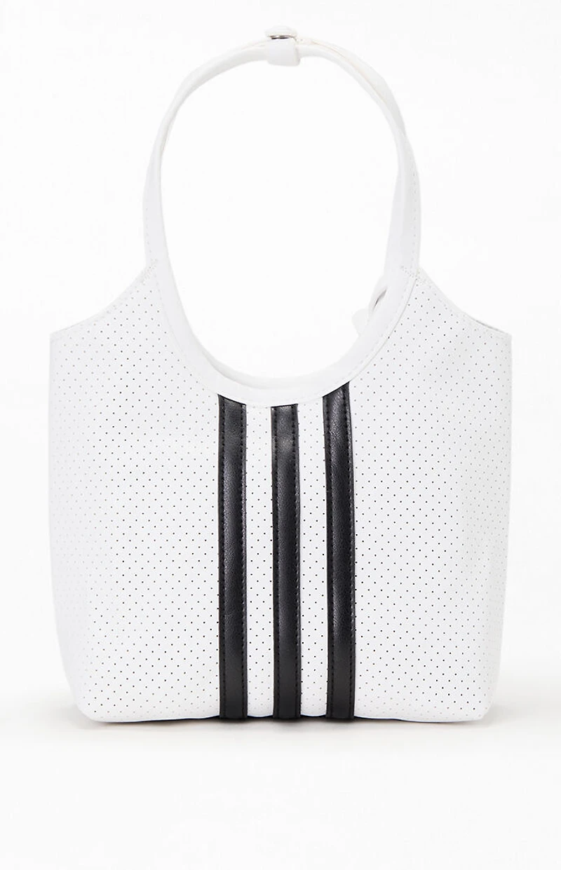 adidas White Mini Perforated Tote Bag