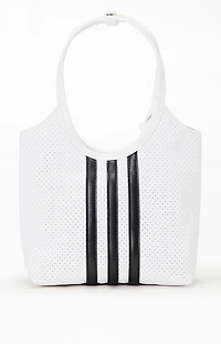 adidas White Mini Perforated Tote Bag