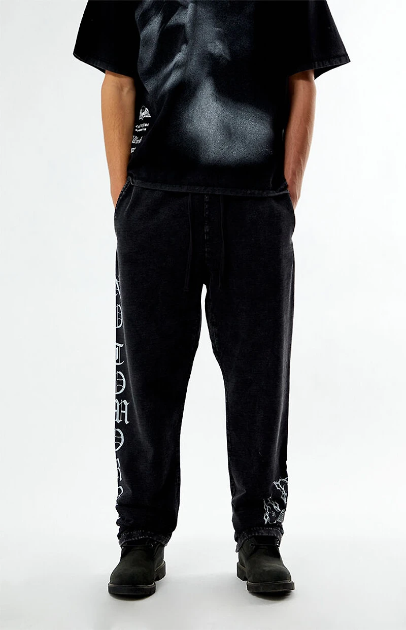 No Tomorrow x Civil Active Iron Skull Straight Leg Sweatpants